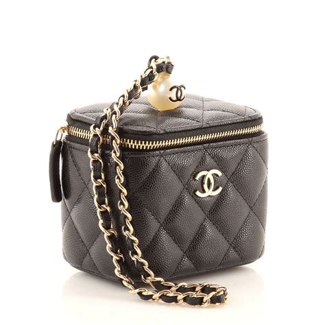 chanel small vanity with chain black|chanel clutch bag with chain.